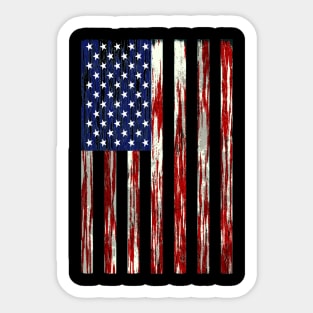 USA American Flag Distressed Design Tee Sticker